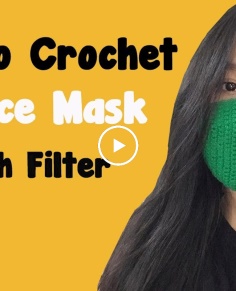 Easy Crochet Face Mask  Free Pattern  Beginner Tutorial