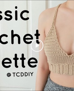 Classic Crochet Bralette  Tutorial DIY
