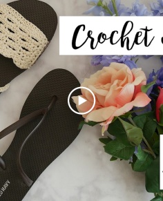 Crochet Sandals using Flip Flop Soles  Sewrella