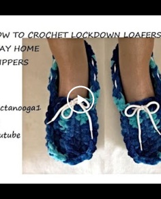 EASY LOCK-DOWN LOAFER - Unisex CROCHET  SLIPPERS for stay at home cozy feet