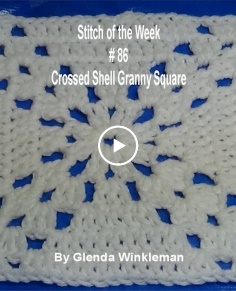 Stitch of the Week  86 Crossed Shell Granny Square Crochet Tutorial