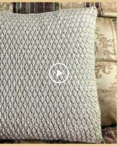 Easy Crochet Alpine Stitch Pillow