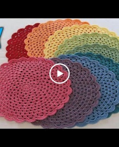 Crochet  circular granny square table mat \ table runner tutorial for beginner