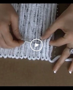 How to make a fabric mat with yarn and handmade loom