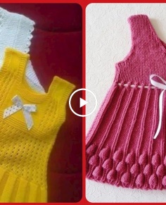 Beautiful Hand Knitting Baby Frocks patterns