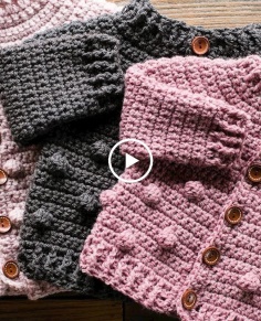 How to Crochet a Bobble Baby Sweater