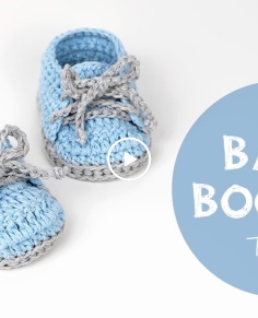 How To Crochet Cute And Easy Baby Booties Baby Sneakers  Croby Patterns