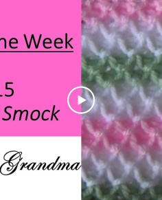 STITCH OF THE WEEK Tunisian Smock Stitch (FREE PATTERN AT END OF VIDEO)