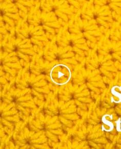 How to crochet the star stitch - easy and fast crochet stitch for hats blankets and more 159