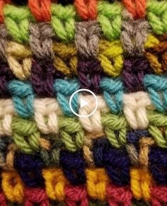 Granite Stitch Crocheted Scarf Tutorial