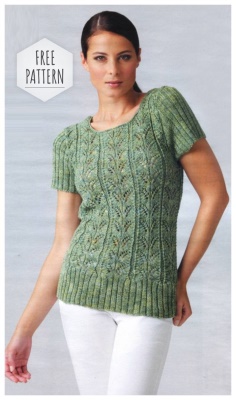Green pullover crochet free pattern