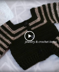 Very easy to crochet baby cardigan crochet baby sweater ( 0-3 month)