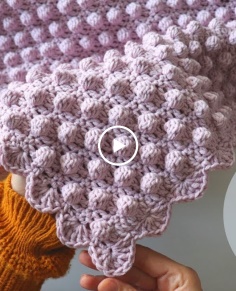 Crochet Bobble Stitch Blanket  Beginner Friendly Tutorial