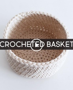 DIY Crocheted Basket Free Pattern