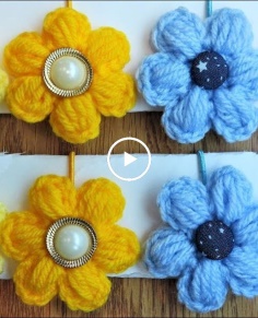 Crochet Flower Hair Ties Very Easy Quick to Make