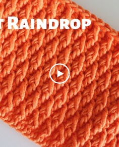 Crochet Raindrop Stitch  Beginner Friendly