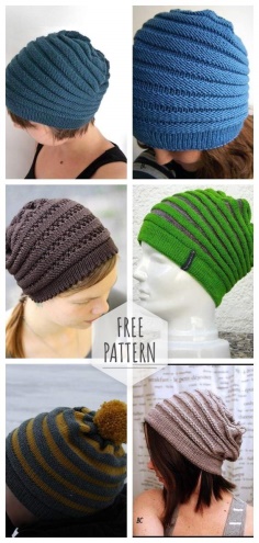 A hat with an easy to knit but spectacular pattern