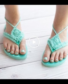 CROCHET TUTORIAL Boho Sandals from Foam Flip-Flops - Perfect For BEGINNERS
