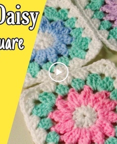 Simple Daisy Granny Square - Crochet Tutorial - FREE PATTERN
