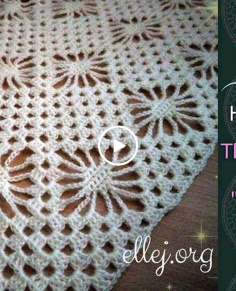 The Spider Crochet Stitch For Shawl "Diamond Sky" � Free crochet tutorial � ellej.org