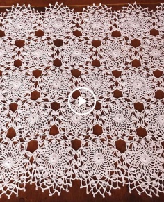 How to Crochet Fine Doily Motif Lace Table Cloth Table Runner 2