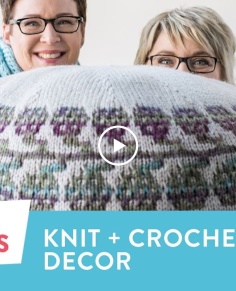 Knit and Crochet HOME DECOR Ideas: Baskets Poufs + Afghans  Off Our Needles S3E21