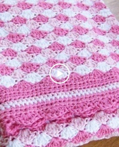 Shell stitch - shell blanket - shell - crochet Tamil