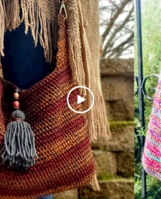 Crossbody Boho Bag - Crochet Tutorial RIGHT HANDED