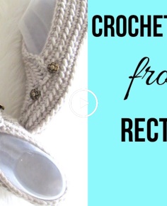 Easy Crochet Slippers from a Rectangle