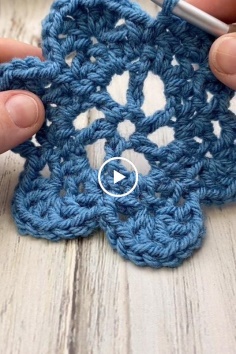 How to knit easy crochet flower
