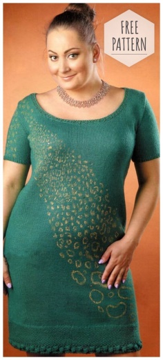 Green dress with leopard PRINTOM