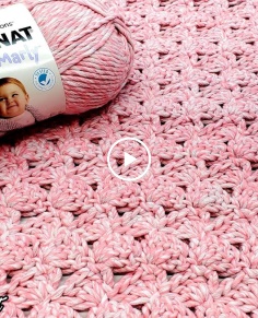 Easy crochet baby blanket  crochet beginner blanket  Bag O Day Crochet Tutorial #679