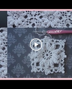 Crochet Motif Flower in the Frame  Crochet Flower Lace Pattern 1?