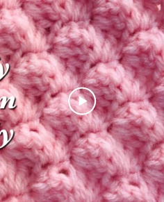 How to Crochet  Fluffy Cotton Candy Crochet Stitch  Textured double crochet -Crochet for Baby #162