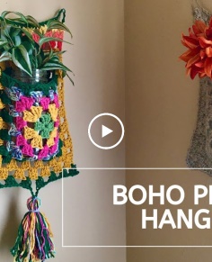 Easy Crochet Tutorial  Boho Home Decor  Plant Hanger