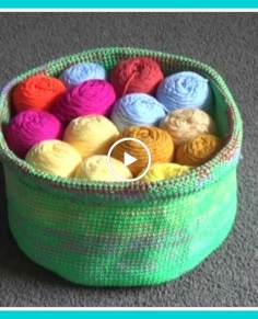 Crochet Wildlife Nest Yarn Basket Pet Bed Tutorial