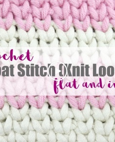 How To Crochet the Waistcoat Stitch (Knit Look) Flat  In the Round