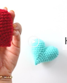 Crochet 3D Valentine39;s Day Heart  Amigurumi For Beginners