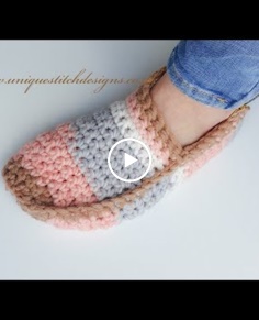 CROCHET SUPER FAST AND EASY SLIPPERS  UNISEX
