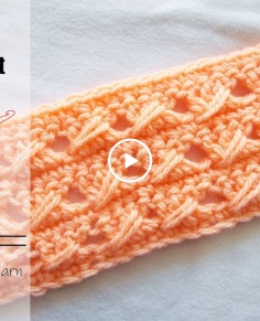 Crochet: Double Crochet with a Twist Cross Over Stitch