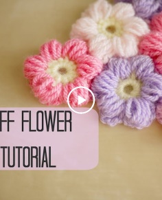 CROCHET: How to crochet a puff flower  Bella Coco