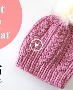 Crochet Pretty Cable Hat Beginner Friendly Tutorial
