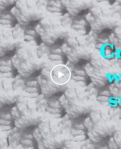 Crystal Waves Crochet Stitch SLOW VERSION for fast and easy crochet baby blankets89