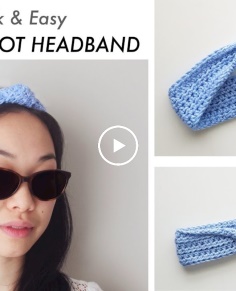 Crochet Knot Headband DIY Tutorial - Quick and easy scrap yarn project!