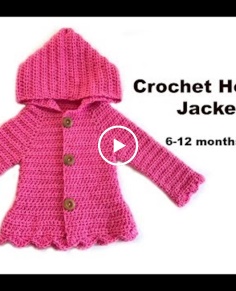 How to Crochet Hoodie Jacket  (6-12 months)
