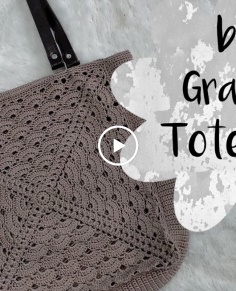 Crochet tutorial  Big Granny Tote Bag