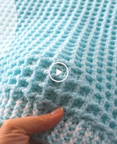 Crochet Easy Waffle Baby Blanket