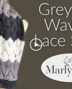 Greyson Waves Knit Lace Scarf  Beginner Friendly Knit Lace