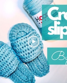 Crochet Simple Slippers - Bedroom Slippers for Adults(all size pattern ) T shirt yarn  - By Stella