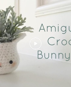 Amigurumi Bunny Plant Home Decor - Crochet DIY